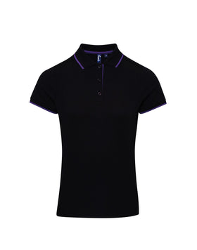 Polo coolchecker contrasté - PR619 polo femme:minimum 5 pièces premier Noir/violet S 