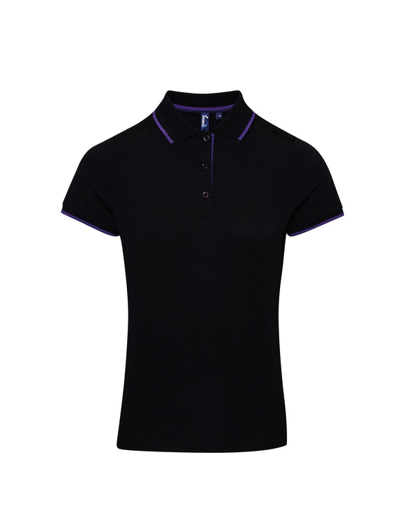Polo coolchecker contrasté - PR619 polo femme:minimum 5 pièces premier Noir/violet S 