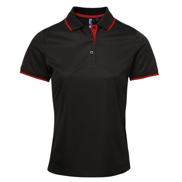 Polo coolchecker contrasté - PR619 polo femme:minimum 5 pièces premier Noir/red S 