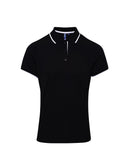 Polo coolchecker contrasté - PR619 polo femme:minimum 5 pièces premier Noir/blanc S 