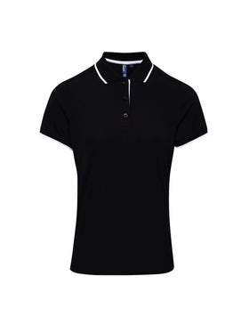 Polo coolchecker contrasté - PR619 polo femme:minimum 5 pièces premier Noir/blanc S 