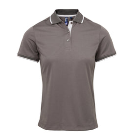Polo coolchecker contrasté - PR619 polo femme:minimum 5 pièces premier Dark grey / silver S 
