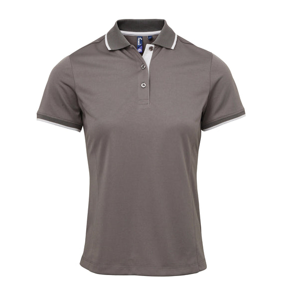 Polo coolchecker contrasté - PR619 polo femme:minimum 5 pièces premier Dark grey / silver S 