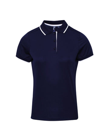 Polo coolchecker contrasté - PR619 polo femme:minimum 5 pièces premier Marine/blanc S 