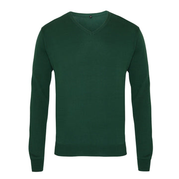 Pull col V - PR694 Pull homme : minimum 5 pièces Premier Vert bouteille 2XS 