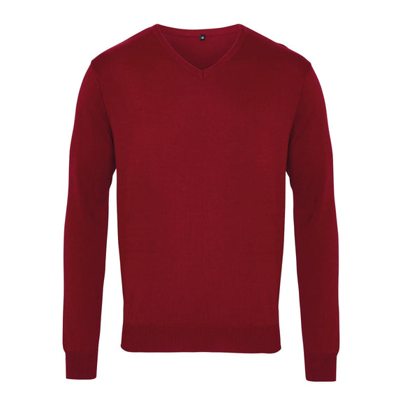Pull col V - PR694 Pull homme : minimum 5 pièces Premier Bordeaux 2XS 
