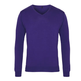Pull col V - PR694 Pull homme : minimum 5 pièces Premier Violet 2XS 