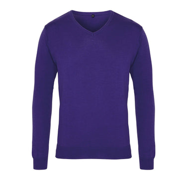 Pull col V - PR694 Pull homme : minimum 5 pièces Premier Violet 2XS 