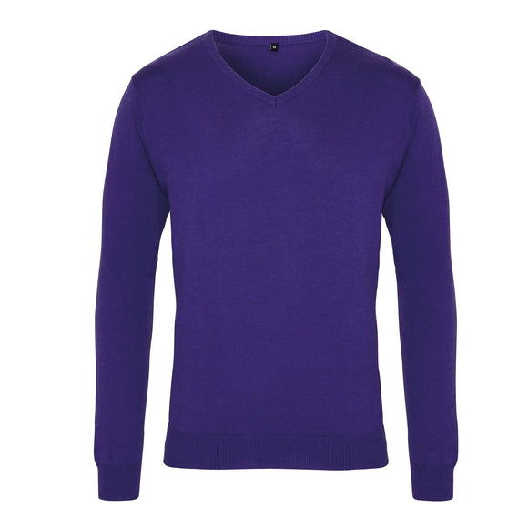 Pull col V - PR694 Pull homme : minimum 5 pièces Premier Violet 2XS 