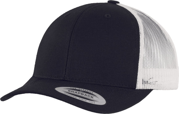 Casquette trucker bi-color - FL6606 Casquette adulte : minimum 5 pièces Flexfit Noir/blanc 