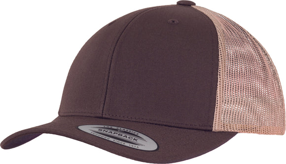Casquette trucker bi-color - FL6606 Casquette adulte : minimum 5 pièces Flexfit Marron/khaki 