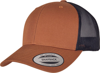 Casquette trucker bi-color - FL6606 Casquette adulte : minimum 5 pièces Flexfit Caramel/ noir 