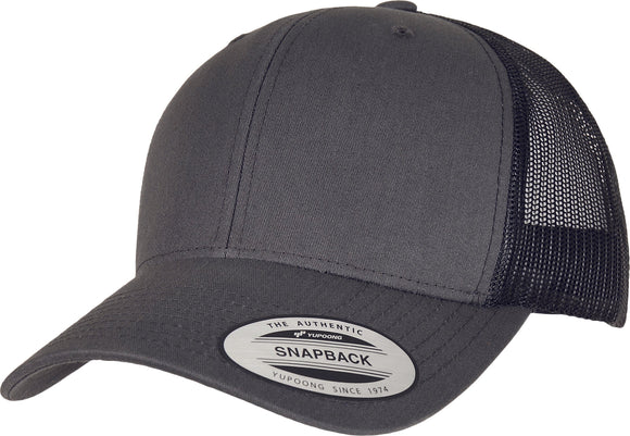 Casquette trucker bi-color - FL6606 Casquette adulte : minimum 5 pièces Flexfit Charcoal/ noir 