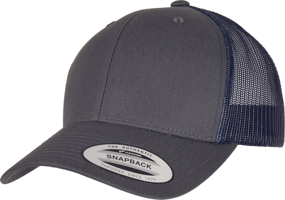 Casquette trucker bi-color - FL6606 Casquette adulte : minimum 5 pièces Flexfit Charcoal/ marine 