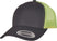 Casquette trucker bi-color - FL6606 Casquette adulte : minimum 5 pièces Flexfit Gris/neon vert 