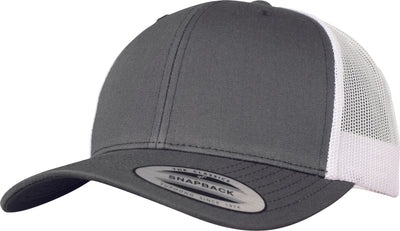 Casquette trucker bi-color - FL6606 Casquette adulte : minimum 5 pièces Flexfit Gris foncé / blanc 