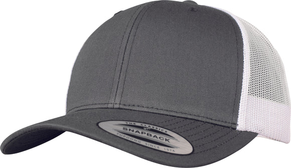 Casquette trucker bi-color - FL6606 Casquette adulte : minimum 5 pièces Flexfit Gris foncé / blanc 