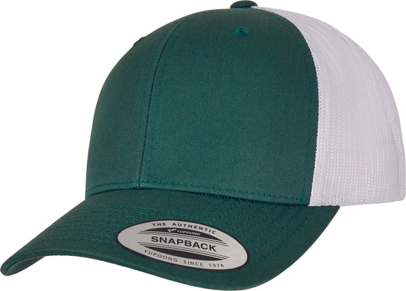 Casquette trucker bi-color - FL6606 Casquette adulte : minimum 5 pièces Flexfit Vert/ blanc 