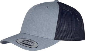 Casquette trucker bi-color - FL6606 Casquette adulte : minimum 5 pièces Flexfit Heather / noir 