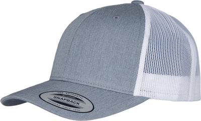 Casquette trucker bi-color - FL6606 Casquette adulte : minimum 5 pièces Flexfit Heather / blanc 