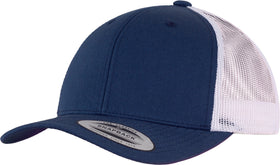 Casquette trucker bi-color - FL6606 Casquette adulte : minimum 5 pièces Flexfit Marine/blanc 