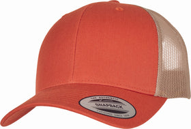 Casquette trucker bi-color - FL6606 Casquette adulte : minimum 5 pièces Flexfit Orange/beige 