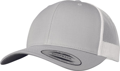 Casquette trucker bi-color - FL6606 Casquette adulte : minimum 5 pièces Flexfit Argent/ blanc 