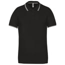 Polo classique golf maille piqué - K250 polo homme: minimum 5 pièces Kariban Noir / gris léger/ blanc S 