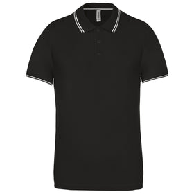 Polo classique golf maille piqué - K250 polo homme: minimum 5 pièces Kariban Noir / gris léger/ blanc S 