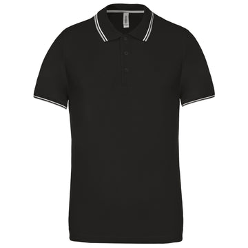 Polo classique golf maille piqué - K250 polo homme: minimum 5 pièces Kariban Noir / gris léger/ blanc S 