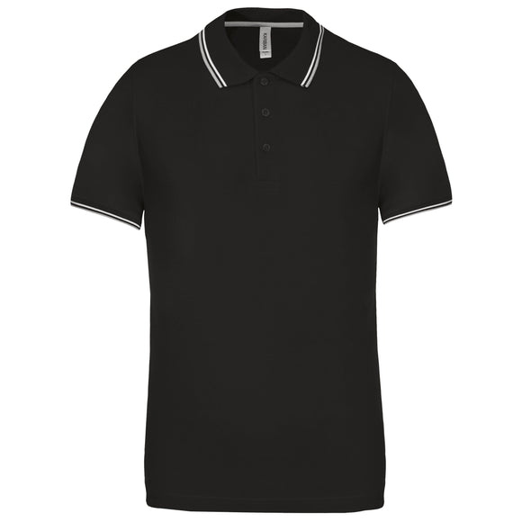 Polo classique golf maille piqué - K250 polo homme: minimum 5 pièces Kariban Noir / gris léger/ blanc S 
