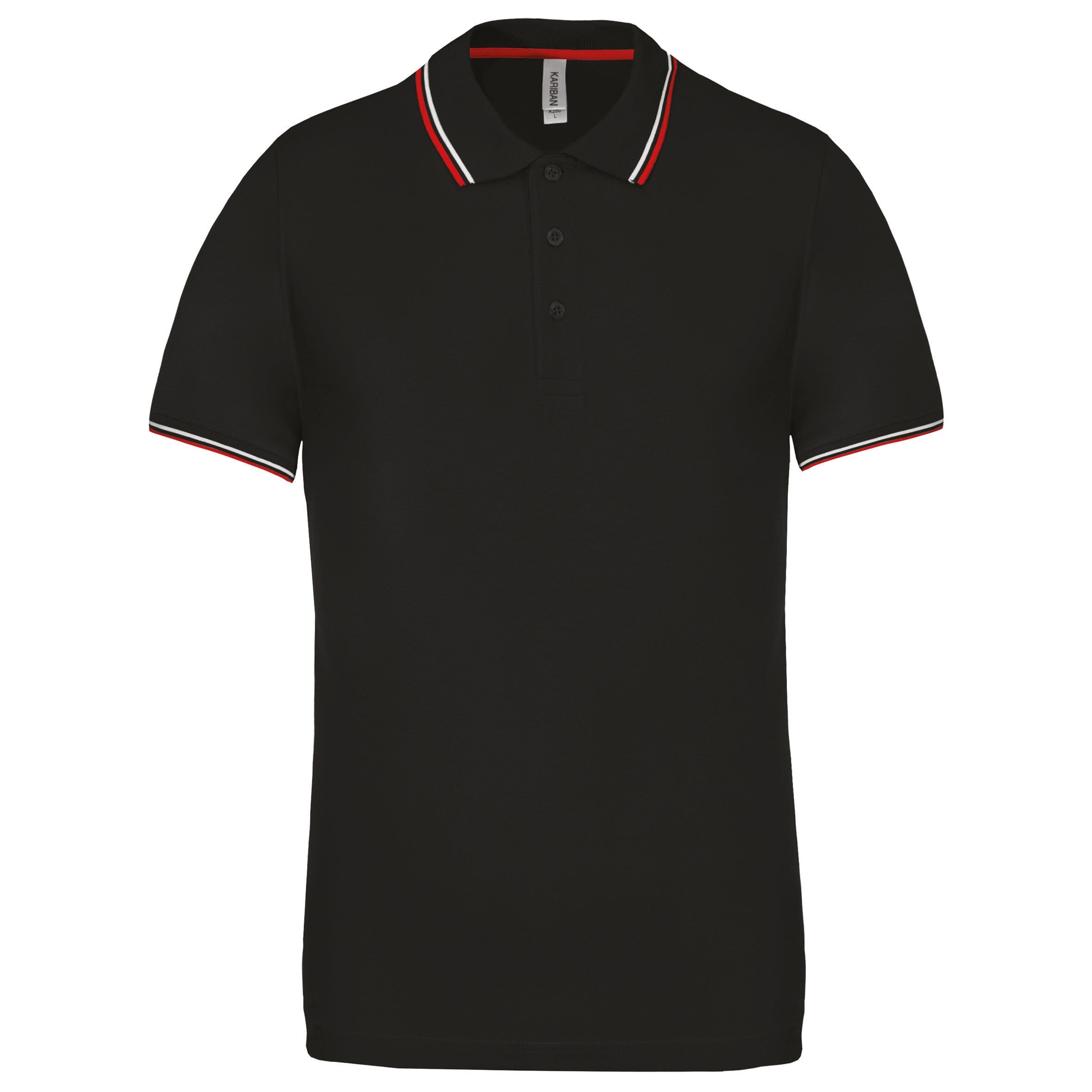 Polo classique golf maille piqué - K250 polo homme: minimum 5 pièces Kariban Noir / rouge /blanc S 