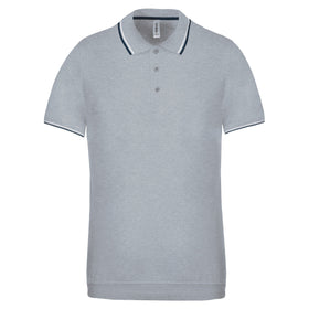 Polo classique golf maille piqué - K250 polo homme: minimum 5 pièces Kariban Gris / marine /blanc S 
