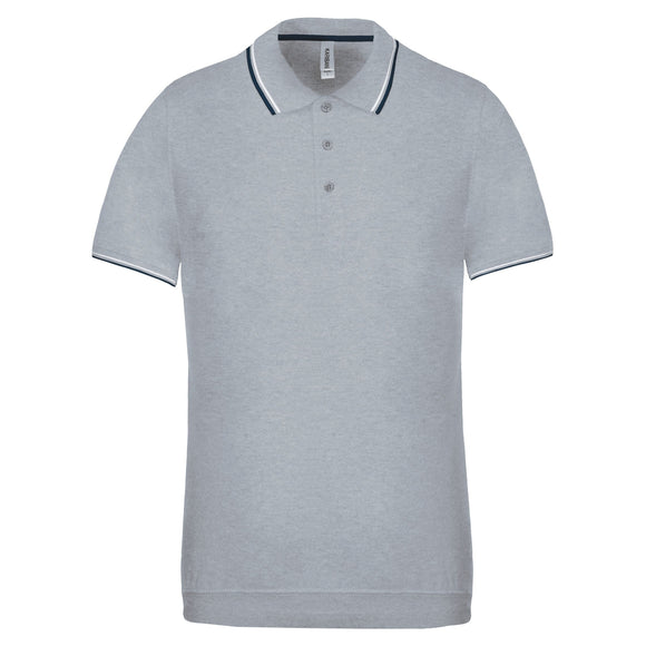 Polo classique golf maille piqué - K250 polo homme: minimum 5 pièces Kariban Gris / marine /blanc S 