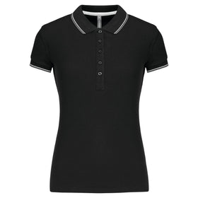 Polo classique golf maille piqué - K251 Polo femme :minimum 5 pièces Kariban Noir / gris léger/ blanc XS 