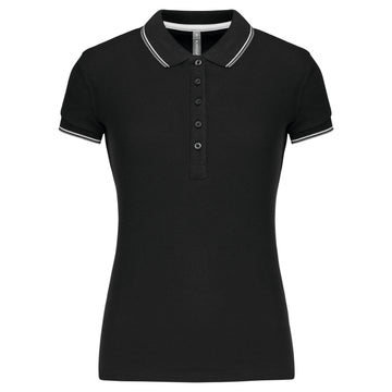 Polo classique golf maille piqué - K251 Polo femme :minimum 5 pièces Kariban Noir / gris léger/ blanc XS 
