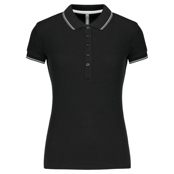 Polo classique golf maille piqué - K251 Polo femme :minimum 5 pièces Kariban Noir / gris léger/ blanc XS 