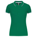 Polo classique golf maille piqué - K251 Polo femme :minimum 5 pièces Kariban Vert / gris / blanc XS 