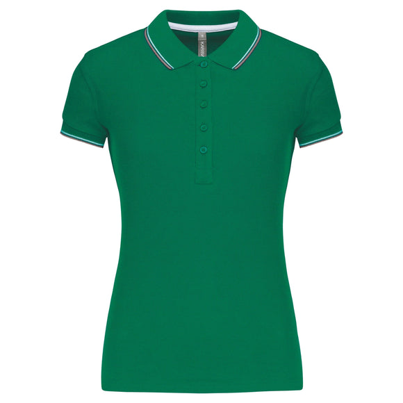 Polo classique golf maille piqué - K251 Polo femme :minimum 5 pièces Kariban Vert / gris / blanc XS 