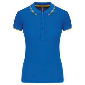 Polo classique golf maille piqué - K251 Polo femme :minimum 5 pièces Kariban Royal / jaune / blanc XS 