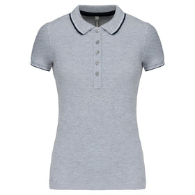 Polo classique golf maille piqué - K251 Polo femme :minimum 5 pièces Kariban Gris / marine /blanc XS 