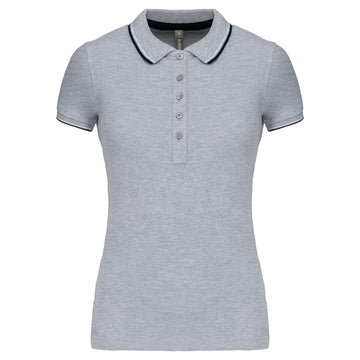 Polo classique golf maille piqué - K251 Polo femme :minimum 5 pièces Kariban Gris / marine /blanc XS 