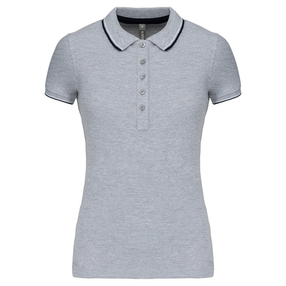 Polo classique golf maille piqué - K251 Polo femme :minimum 5 pièces Kariban Gris / marine /blanc XS 