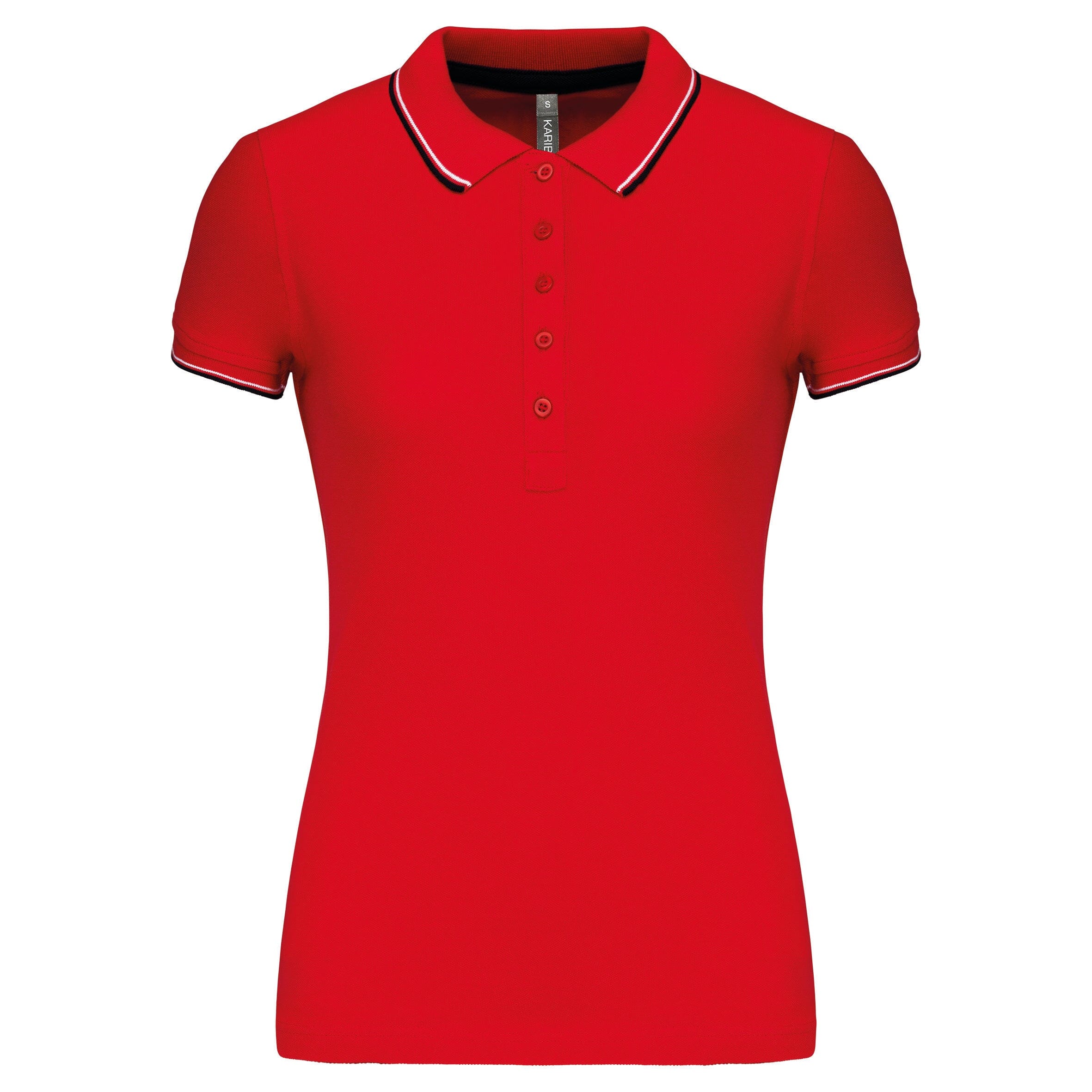 Polo classique golf maille piqué - K251 Polo femme :minimum 5 pièces Kariban Rouge / marine / blanc XS 