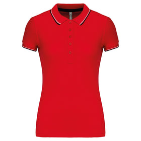 Polo classique golf maille piqué - K251 Polo femme :minimum 5 pièces Kariban Rouge / marine / blanc XS 