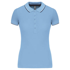 Polo classique golf maille piqué - K251 Polo femme :minimum 5 pièces Kariban Ciel / marine / blanc XS 