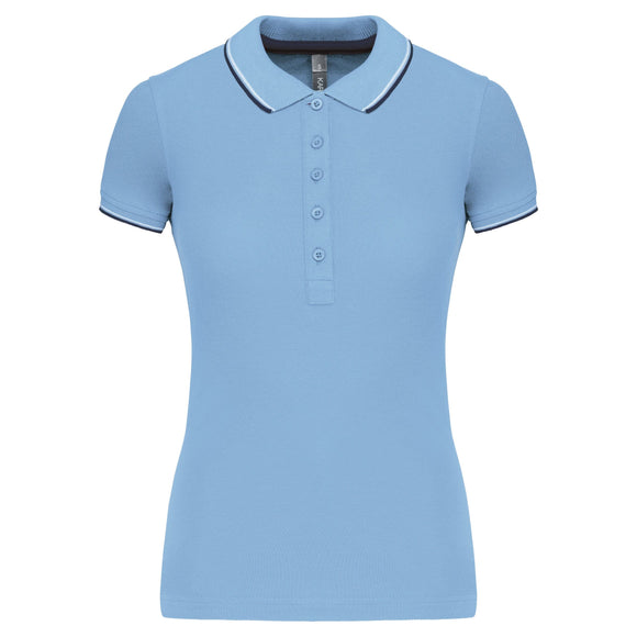 Polo classique golf maille piqué - K251 Polo femme :minimum 5 pièces Kariban Ciel / marine / blanc XS 