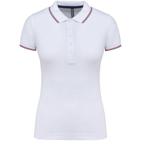 Polo classique golf maille piqué - K251 Polo femme :minimum 5 pièces Kariban Blanc / marine / rouge XS 