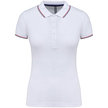 Polo classique golf maille piqué - K251 Polo femme :minimum 5 pièces Kariban Blanc / marine / rouge XS 
