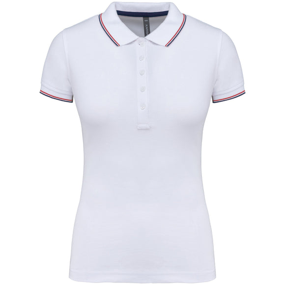 Polo classique golf maille piqué - K251 Polo femme :minimum 5 pièces Kariban Blanc / marine / rouge XS 